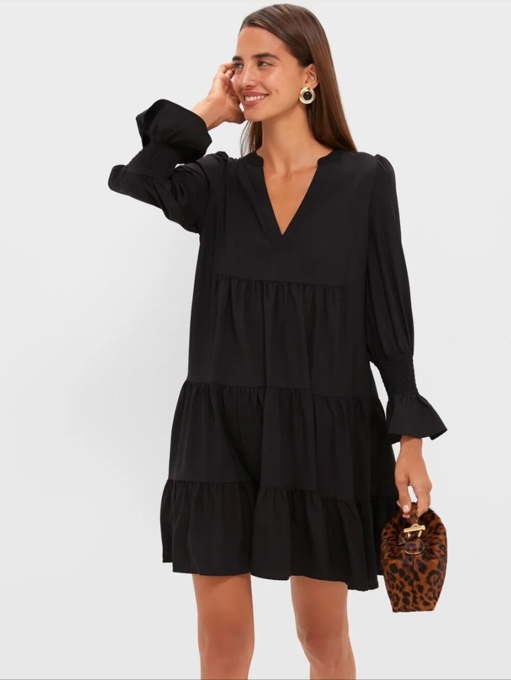Tuckernuck Pomander Place Black Crepe Kenzo Dress Size Small